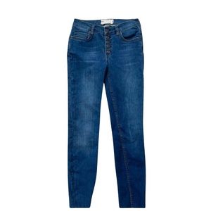 Free People mid-rise stretch blue jeans